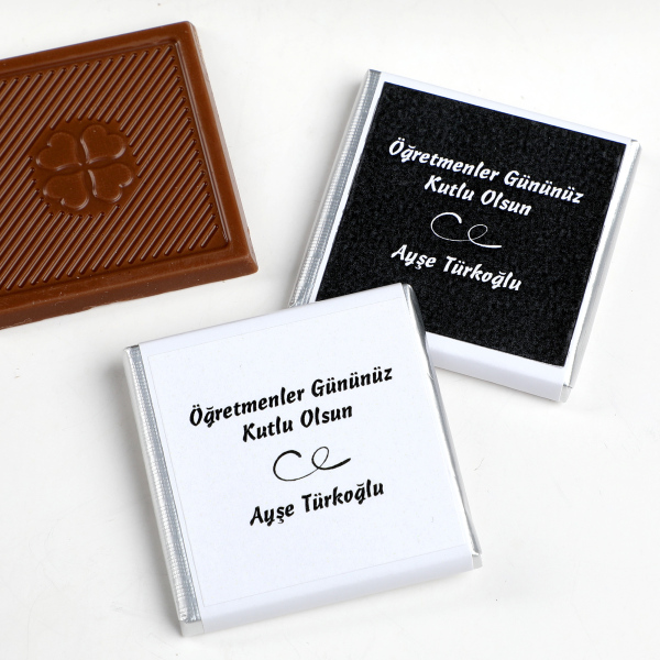 İsme Özel ​Öğretmenler Günü Hediyesi (32 Adet Madlen Çikolata Metal Kutu) Model-3 - 2