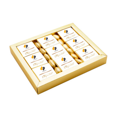 İyi Bayramlar Hediyesi Firmalara Özel Kurumsal Promosyon Logolu 9 Lu Madlen Çikolata+Draje - Hacı Şerif