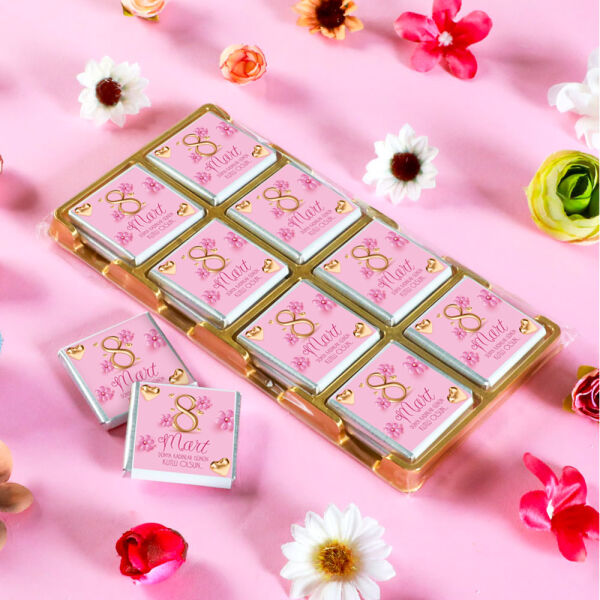 Kadınlar Günü Hediyesi 16 Adet Madlen Çikolata - Model 2 - 1