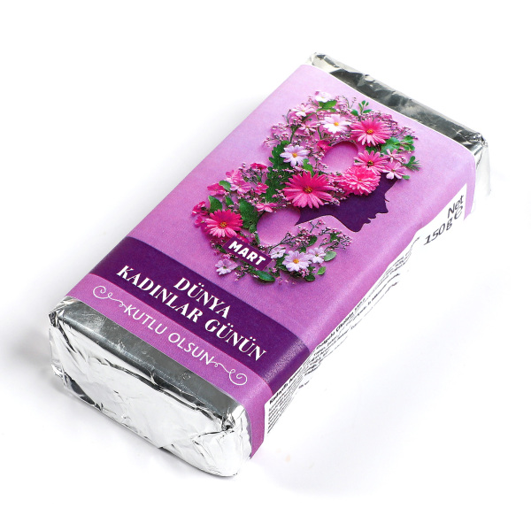 Kadınlar Günü Hediyesi Antep Fıstıklı Kadayıflı Dolgulu Dubai Çikolatası (150g) Mor - 5