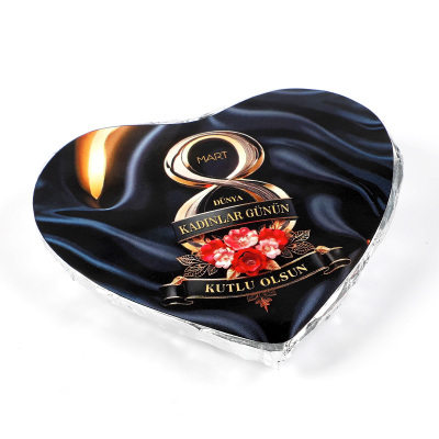 Kadınlar Günü Hediyesi Antep Fıstıklı Kadayıflı Dolgulu (Kalp Şeklinde) Dubai Çikolatası - 10