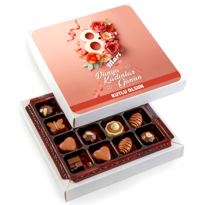 Kadınlar Günü Hediyesi Özel Special Çikolata (Minik Lezzetler) Pembe - 1