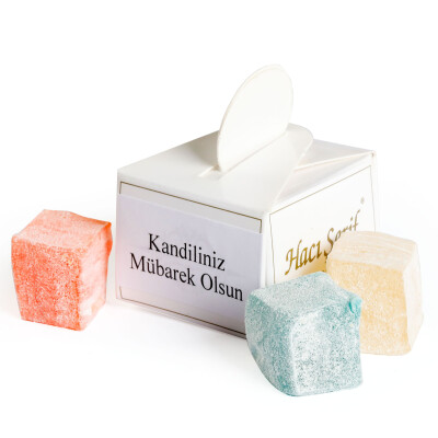 Kandil Mevlüt Şekeri (Küçük Kutu) Mini Meyve Lokum - Hacı Şerif