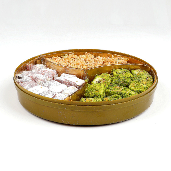 Karışık Çerezli Çifte Kavrulmuş Lokum Yuvarlak Kutu 300g - 4