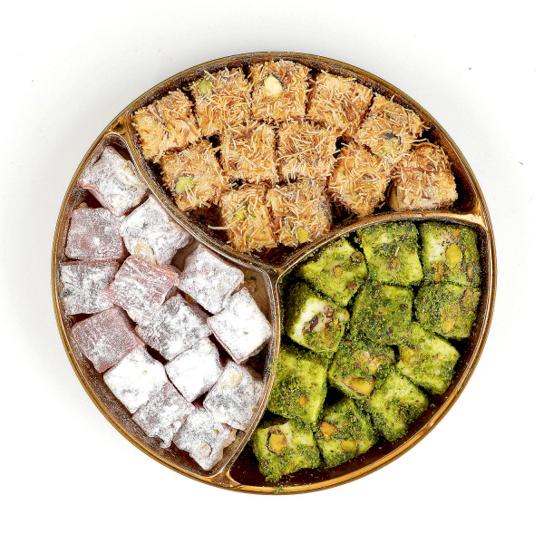 Karışık Çerezli Çifte Kavrulmuş Lokum Yuvarlak Kutu 300g - 2