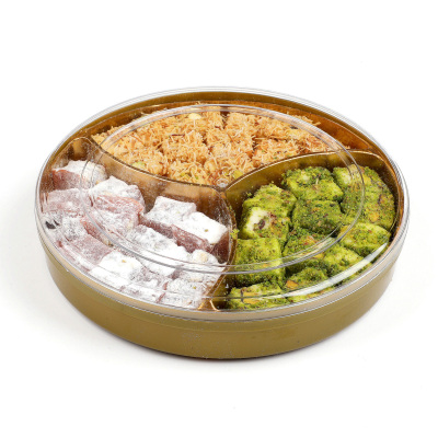 Karışık Çerezli Çifte Kavrulmuş Lokum Yuvarlak Kutu 300g - 6