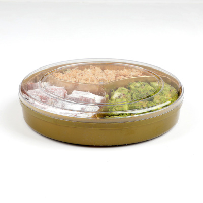 Karışık Çerezli Çifte Kavrulmuş Lokum Yuvarlak Kutu 300g - 7