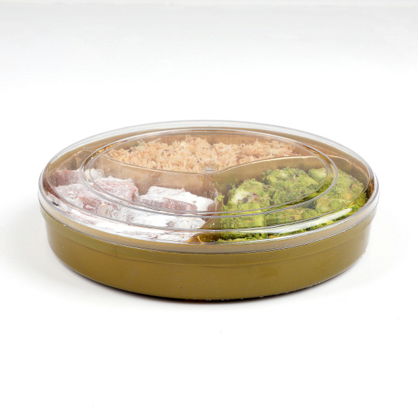 Karışık Çerezli Çifte Kavrulmuş Lokum Yuvarlak Kutu 300g - 7
