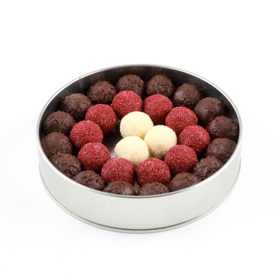 Karışık Special Truffle Çikolata (Yuvarlak Metal Kutu) - 2