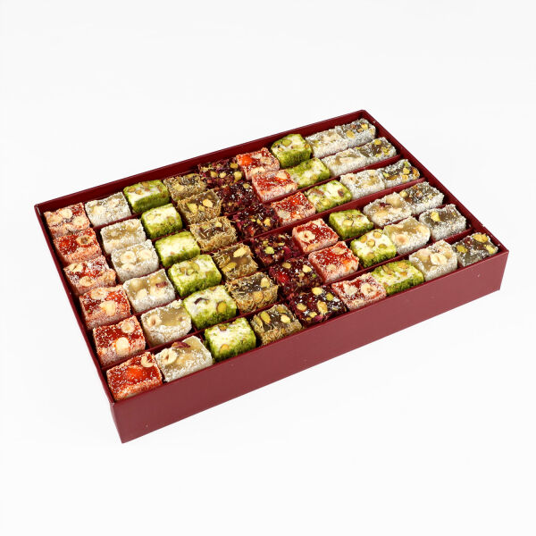 Karışık Sultan Lokumu Motif Desenli Kutu 900gr - 3