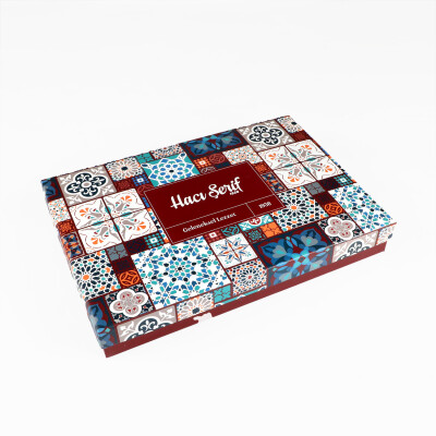 Karışık Sultan Lokumu Motif Desenli Kutu 900gr - 4