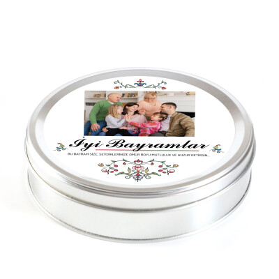 Kendi Fotoğrafınız ile Bayram Hediyesi Karışık Special Truffle Çikolata (Yuvarlak Metal Kutu) - 2
