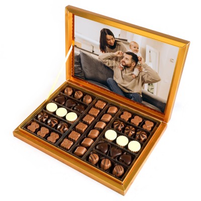 Kendi Fotoğrafınız ile Hediye Special Çikolata 480g (Gold Kutu) - Hacı Şerif