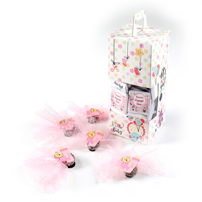 Kız Bebek Dökme Bebek Çikolatası (50 Adet Madlen Çikolata) + 5 Ayıcık Biberonlu Lavanta Kesesi - 32