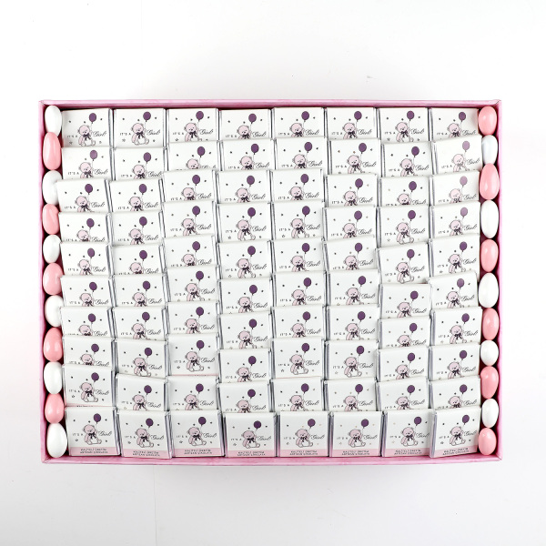 Kız Bebek Kutulu Bebek Çikolatası (80 Adet Madlen Çikolata + Draje) Artizan - 6