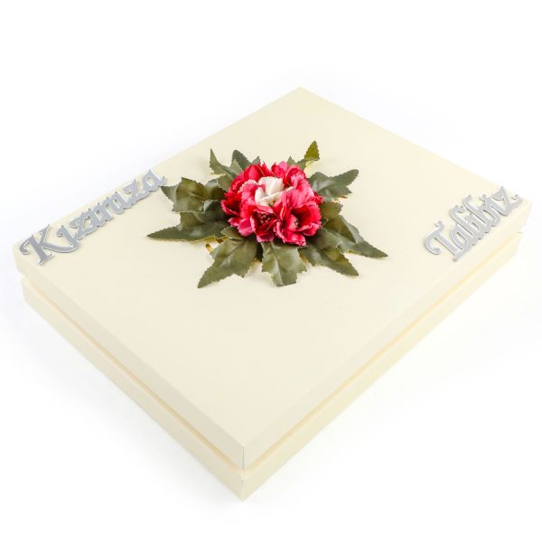 Kız İsteme Çikolatası 60 Madlen Çikolata + Kalp Çikolata + Draje (Krem Kutu) - 3