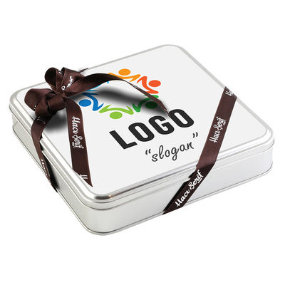 Firmalara Özel Promosyon Kurumsal Logolu Tahinli Truffle Çikolata (Metal Kutu) - 3