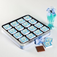 Mavi Bebek 48 Adet Madlen Çikolata Metal Kutu + Gül Suyu Hediyeli - 2