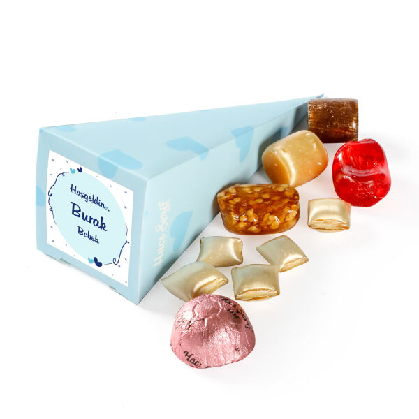Mavi Küçük Külah Nane Aromalı Akide + Karışık Akide Şekeri + Çikolatin x 25 Adet - 1