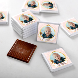 Mevlid Fotoğraflı Kız Bebek Çikolatası (70 Adet Madlen Çikolata) - 3
