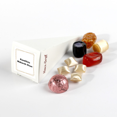 Mevlüt Beyaz Küçük Külah Nane Aromalı Akide + Karışık Akide Şekeri + Çikolatin - Hacı Şerif