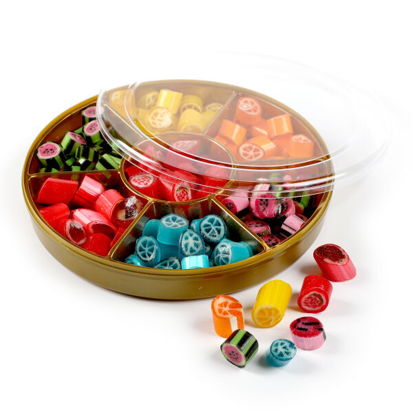 Meyve Aromalı Karışık Akide Şekeri Şöleni 400g (Yuvarlak Kutu) - 1
