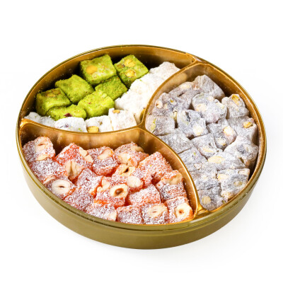 Mixed Snack Double Roasted Turkish Delight Round Box 300g - 1