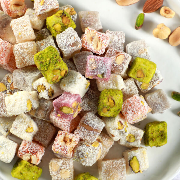 Mixed Snack Double Roasted Turkish Delight Round Box 300g - 3