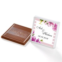 Nikah Dökme Çikolatası Hediye Anahtarlık (50 Adet Madlen Çikolata) - 3