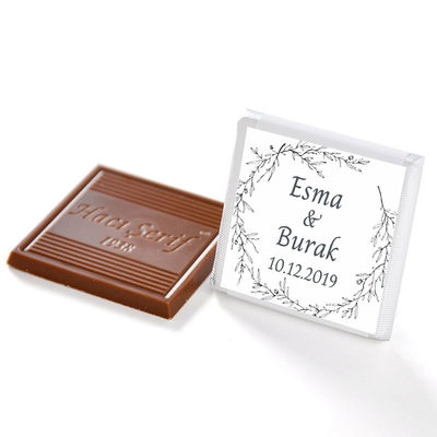 Nikah Dökme Çikolatası Hediye Anahtarlık (50 Adet Madlen Çikolata) - 4