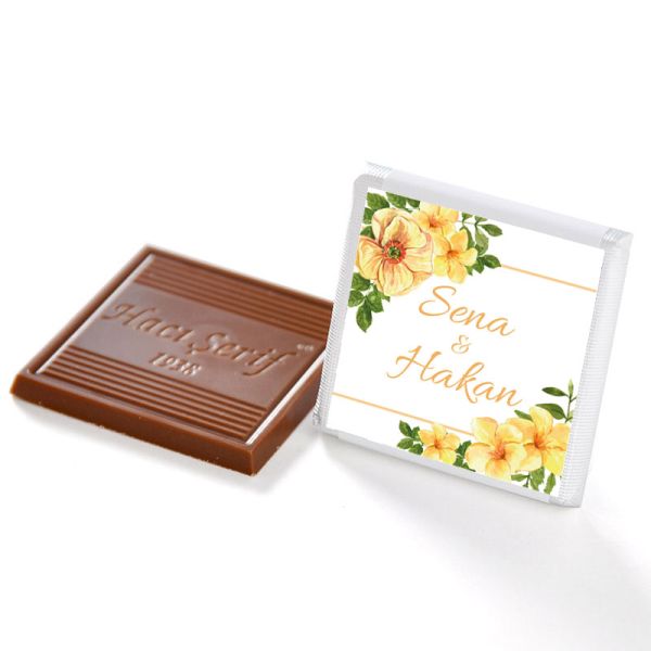Nikah Dökme Çikolatası Hediye Anahtarlık (50 Adet Madlen Çikolata) - 15