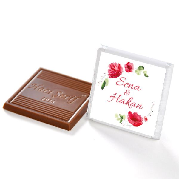 Nikah Dökme Çikolatası Hediye Anahtarlık (50 Adet Madlen Çikolata) - 19
