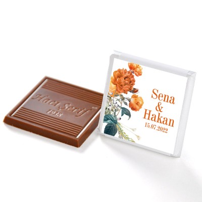 Nikah Dökme Çikolatası Hediye Anahtarlık (50 Adet Madlen Çikolata) - Thumbnail