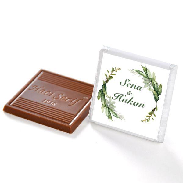 Nikah Dökme Çikolatası Hediye Anahtarlık (50 Adet Madlen Çikolata)