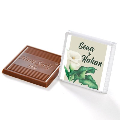 Nikah Dökme Çikolatası Hediye Anahtarlık (50 Adet Madlen Çikolata) - 24