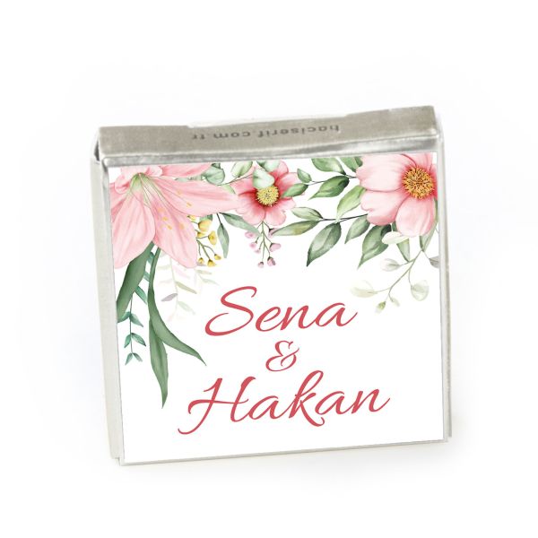 Nikah-Söz-Nişan Adet Sütlü Biter Madlen Çikolata (Gümüş Kutu) - 8