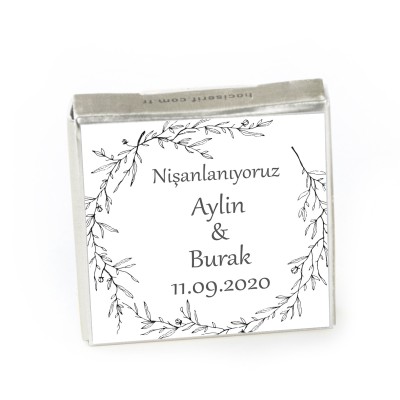 Nikah-Söz-Nişan Adet Sütlü Biter Madlen Çikolata (Gümüş Kutu) - 21