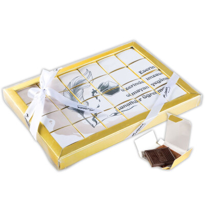 ​Öğretmene Hediye 24'lü Puzzle Madlen Çikolata - 1