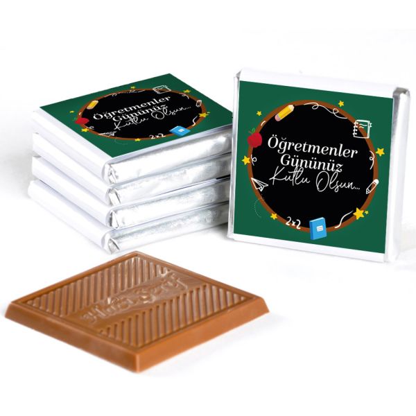 ​Öğretmenler Günü Hediyesi (32 Adet Madlen Çikolata Metal Kutu) Model-2 - 2
