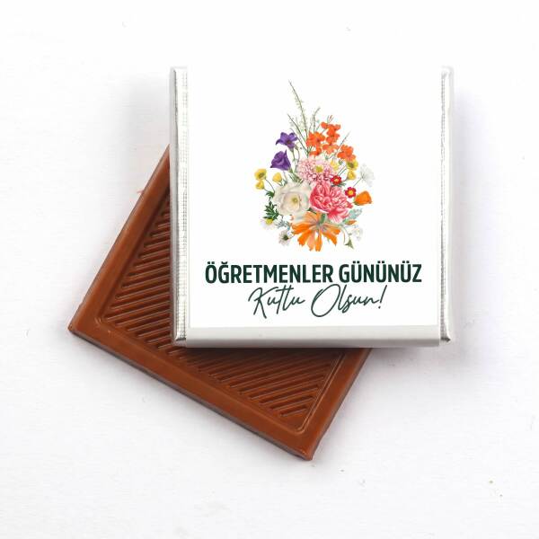 Öğretmenler Günü Hediyesi (40 Adet Madlen Çikolata) (Asetat Kutu) Çiçek - 4