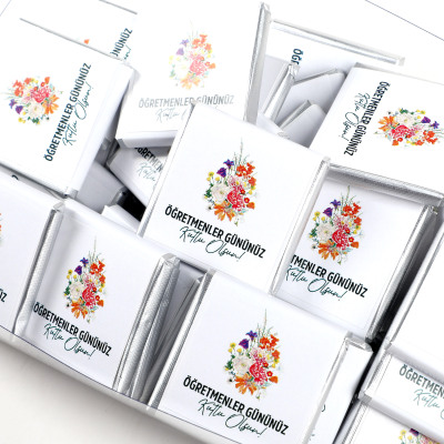 Öğretmenler Günü Hediyesi (40 Adet Madlen Çikolata) (Asetat Kutu) Çiçek - 5