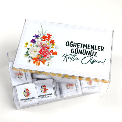 Öğretmenler Günü Hediyesi (40 Adet Madlen Çikolata) (Asetat Kutu) Çiçek - 4