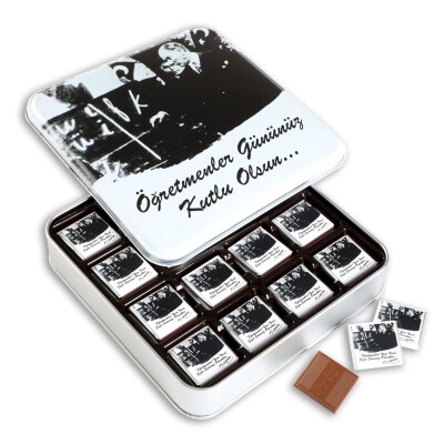 ​Öğretmenler Günü Hediyesi (48 Adet Madlen Çikolata Metal Kutu) - 1