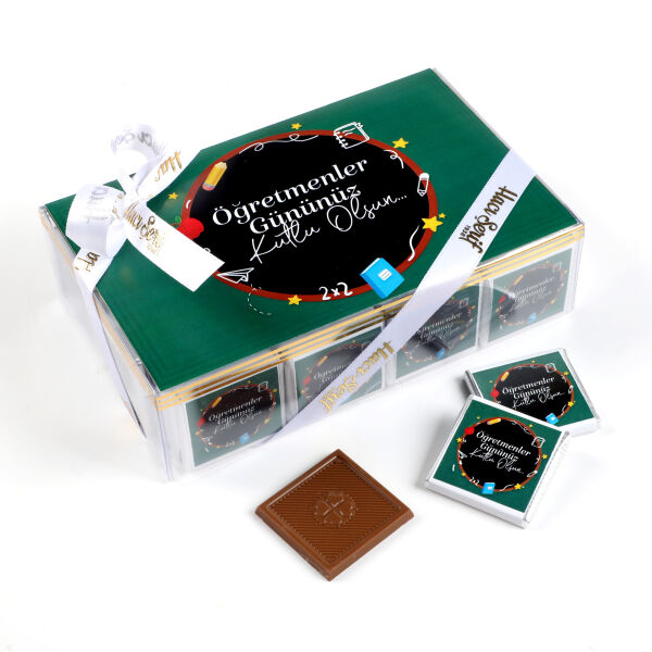 Öğretmenler Günü Hediyesi (70 Adet Madlen Çikolata) (Asetat Kutu) - 2