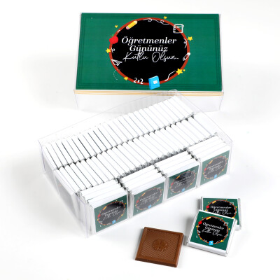 Öğretmenler Günü Hediyesi (70 Adet Madlen Çikolata) (Asetat Kutu) - 4