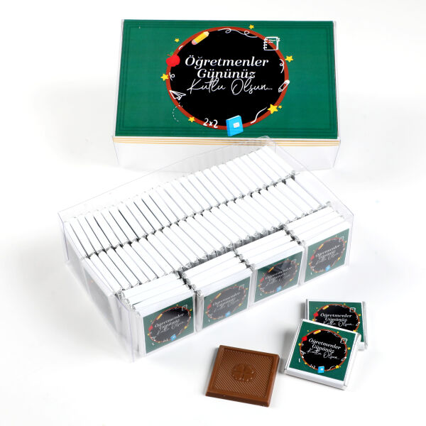 Öğretmenler Günü Hediyesi (70 Adet Madlen Çikolata) (Asetat Kutu) - 4