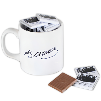 ​Öğretmenler Günü Hediyesi İmzalı Kupada 20 Madlen Çikolata - 2