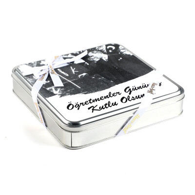 Atatürk Temalı Öğretmenler Günü Hediyesi Karışık Special Truffle Çikolata (Metal Kutu) - 4