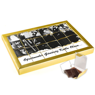 ​Öğretmenler Günü Hediyesi 24'lü Puzzle Madlen Çikolata - 1