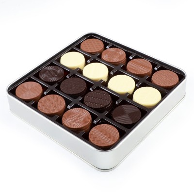 Öğretmenler Günü Hediyesi Yuvarlak 64 Adet Madlen Çikolata (Metal Kutu) - 2